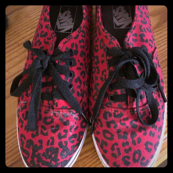 vans red leopard print